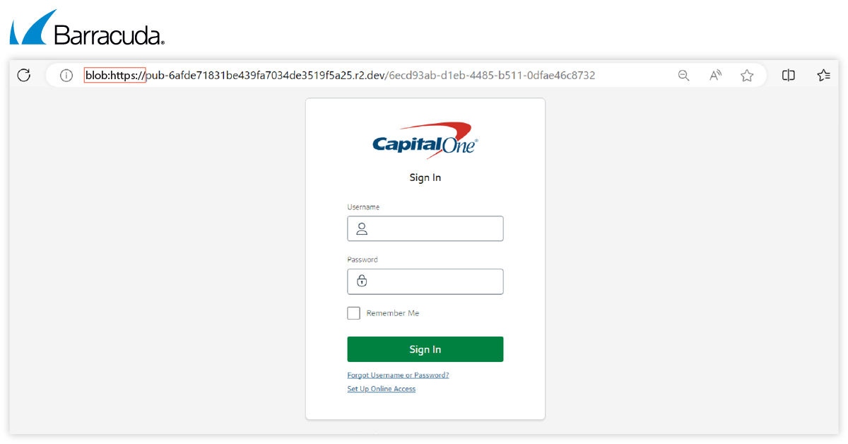Blob-URI-Phishing-Seite