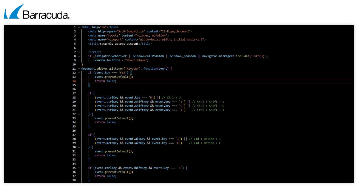 Blockierender Quellcode in Tycoon 2FA