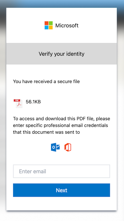 Beispiel für Phishing