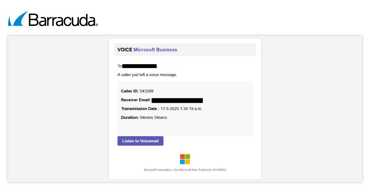 Beispiel für eine Phishing-E-Mail mit versteckten URLs