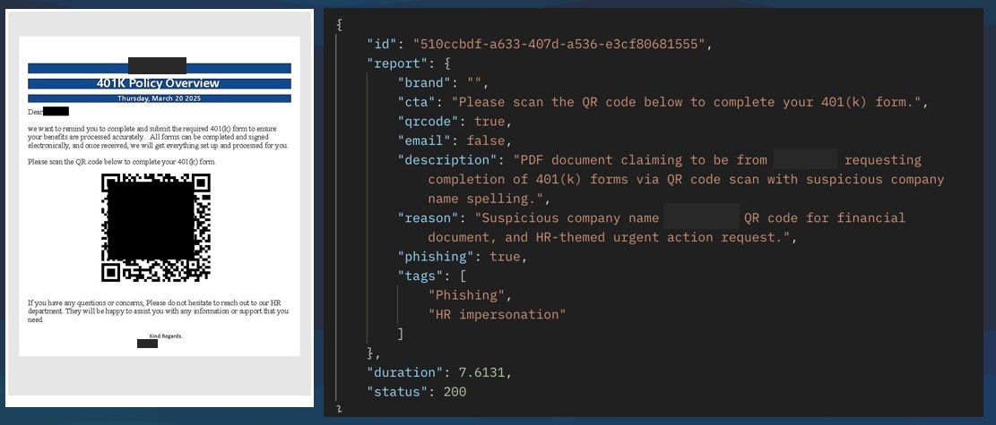 Bösartiger QR-Code in der Nachricht