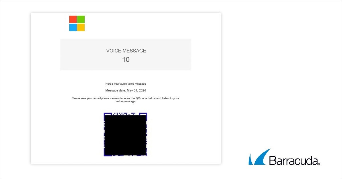 Beispiel für einen QR-Code-Angriff mit Microsoft-Imitation