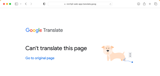 Beispiel für einen Punycode-Angriff