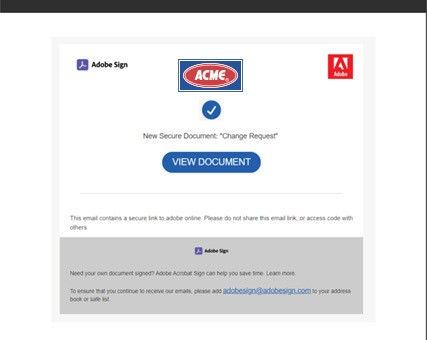 Beispiel für einen InDesign-Phishing-Angriff