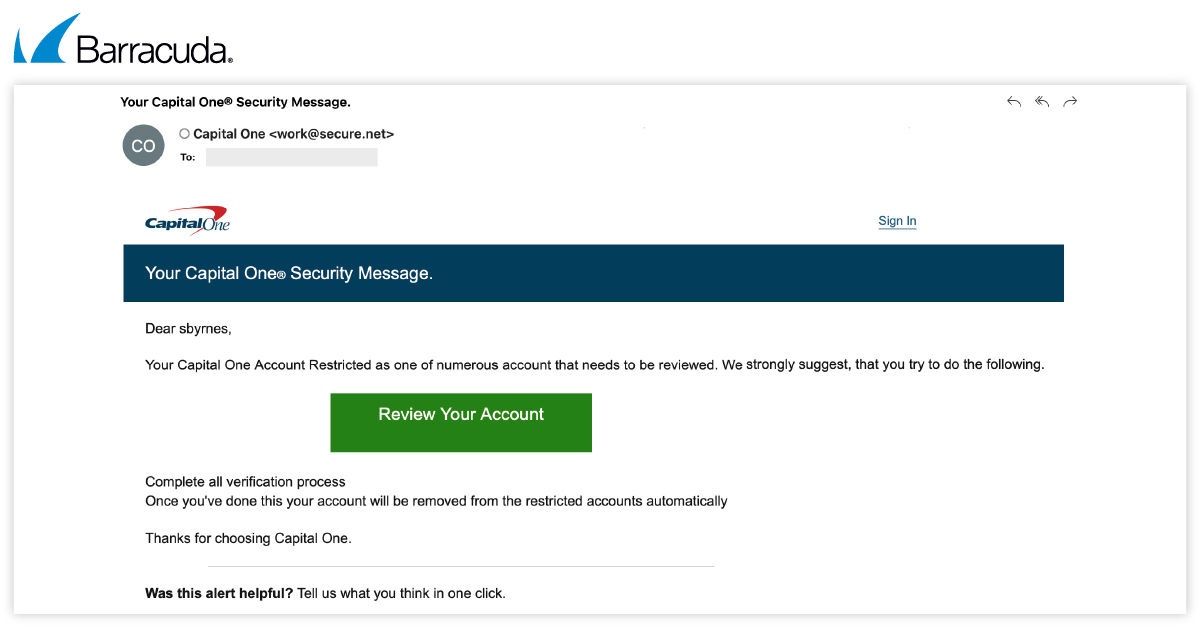 Beispiel für einen Blob-URI-Phishing-Angriff