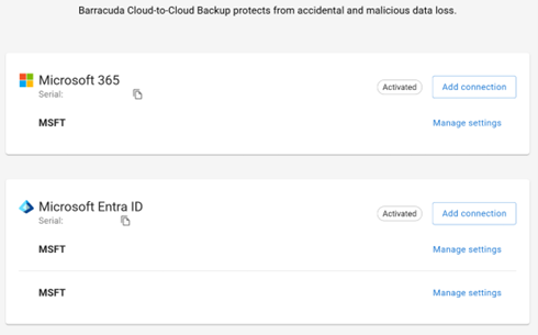 Barracuda Entra ID Backup Premium – Verbindung mit dem Mandanten herstellen