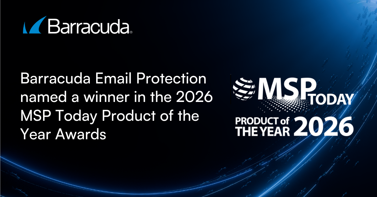 Barracuda Email Protection zum MSP-Produkt des Jahres 2026 gekürt 